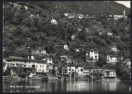 AK Porto Ronco /Lago Maggiore, Panorama mit Bäumen
