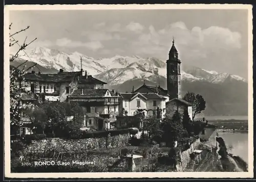 AK Ronco /Lago Maggiore, Panorama mit Kirche