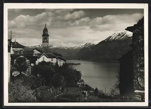 AK Ronco-s-Ascona, Panorama mit Kirche