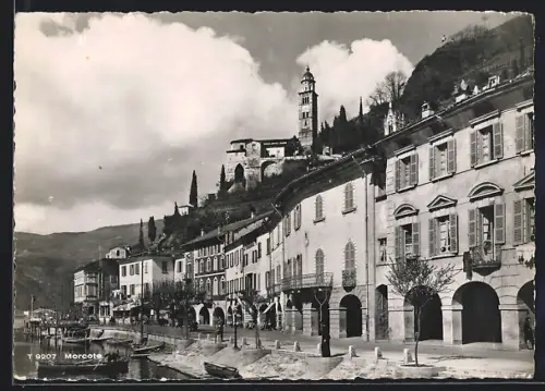 AK Morcote, Panorama mit Kirche