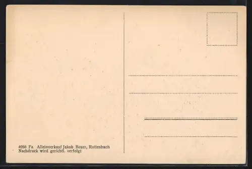 Künstler-AK Rottenbuch /Obb., Blick zum Kloster