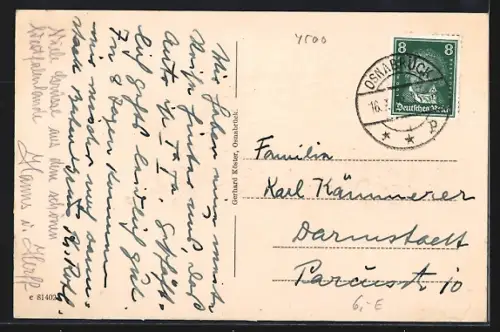 AK Osnabrück, Dom, Innenansicht