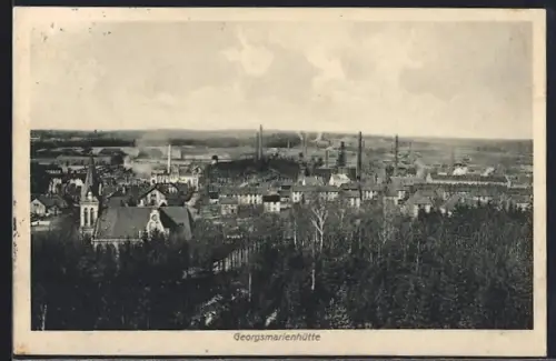 AK Georgsmarienhütte, Ortsansicht aus der Vogelschau
