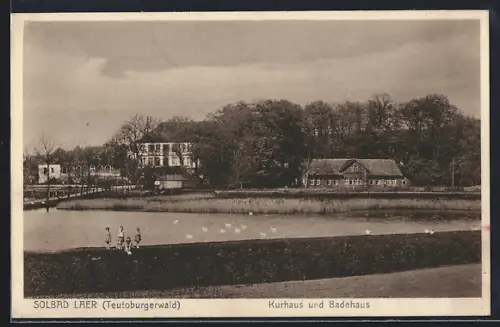 AK Laer /Teutoburgerwald, Kurhaus und Badehaus
