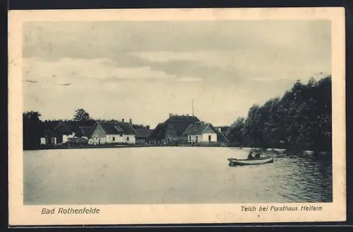 AK Bad Rothenfelde, Teich bei Forsthaus Helfern