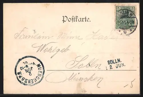 AK Berlin, Totalansicht mit Strassenpartie