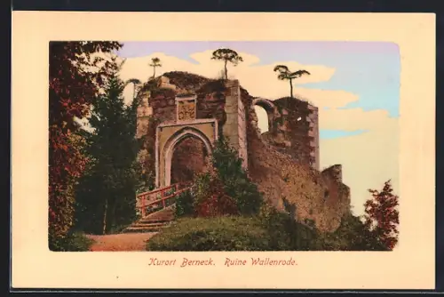 AK Berneck / Fichtelgebirge, Ruine Wallenrode