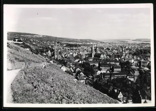 Fotografie unbekannter Fotograf, Ansicht Esslingen / Neckar, Blick nach der Stadt