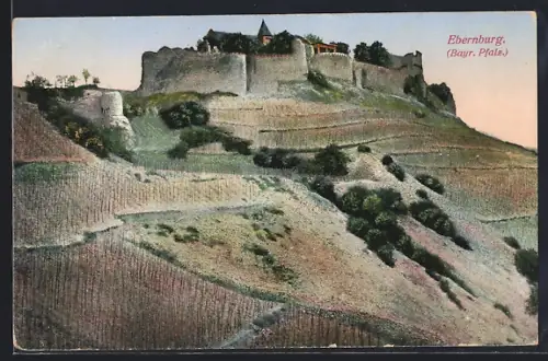 AK Ebernburg /Bayr. Pfalz, Blick auf die Burg