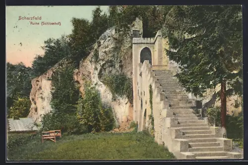 AK Scharzfeld, Ruine, Schlosshof