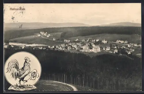 AK Hahnenklee im Oberharz, Ortsansicht von Anhöhe