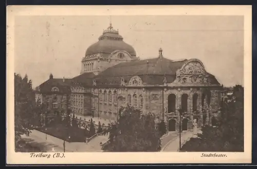 AK Freiburg / Breisgau, Blick auf das Neue Stadttheater