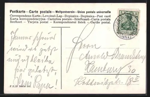 Künstler-AK Ehrenbreitstein, Ansicht der Festung