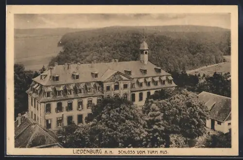 AK Liebenburg a. H., Schloss vom Turm aus