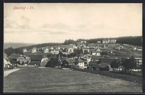 AK Oberhof i. Th., Teilansicht mit Bäumen