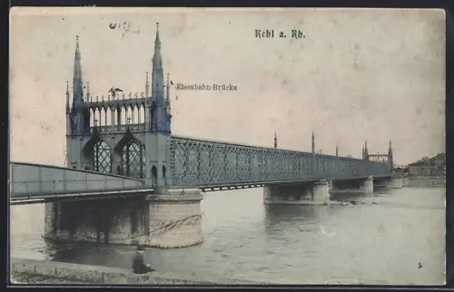 AK Kehl, Eisenbahn-Brücke