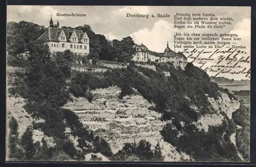 AK Dornburg a. Saale, Goethe-Schloss