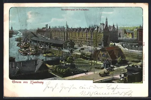 AK Hamburg, Sandthorquai im Freihafen