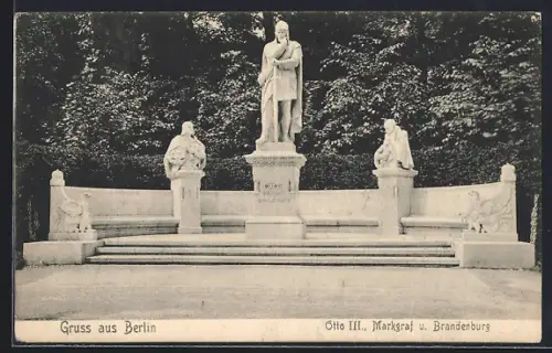 AK Berlin, Otto III. Markgraf von Brandenburg Denkmal