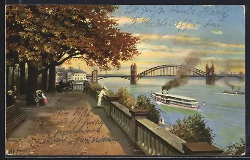 AK Bonn, Blick vom alten Zoll