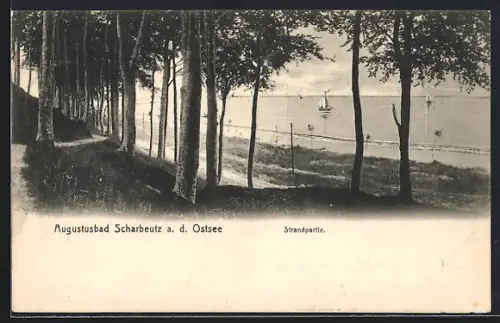 AK Scharbeutz a. d. Ostsee, Strandpartie im Augustusbad