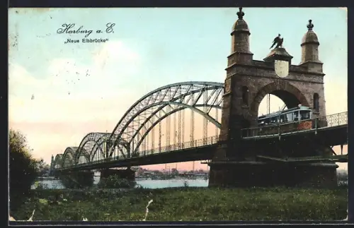 AK Hamburg-Harburg, Neue Elbbrücke