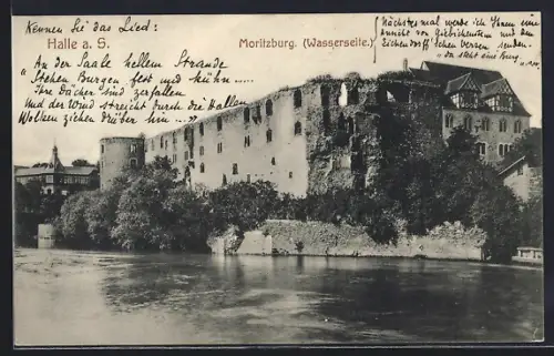 AK Halle a. S., Moritzburg, Wasserseite