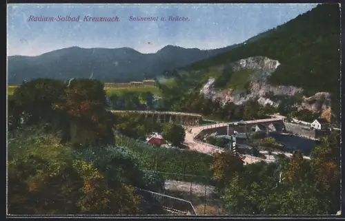 AK Bad Kreuznach, Salinental, Brücke