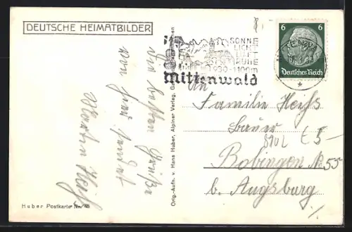 AK Mittenwald, Zurück von der Alm