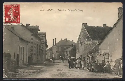 AK Rosnay /Indre, Entrée du Bourg