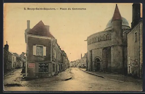 AK Neuvy-Saint-Sépulcre, Place du Commerce
