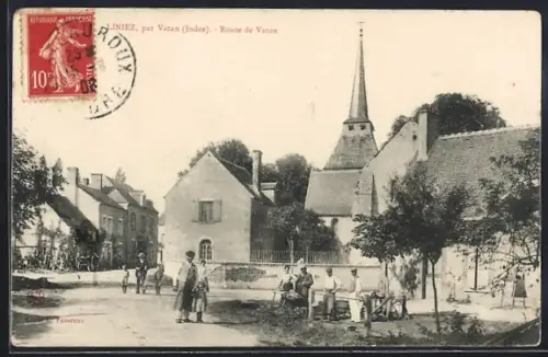 AK Liniez /Indre, Route de Vatan par Vatan