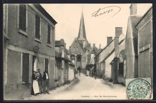 AK Chabris, Rue de Beauregard, Strassenpartie