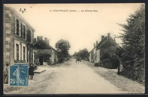 AK Champillet, La Grande Rue