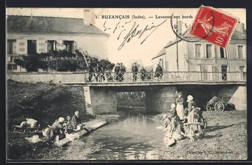 AK Buzancais /Indre, Laveuses aux bords