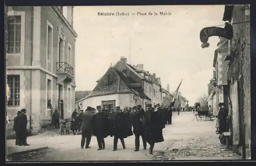 AK Bélabre /Indre, Place de la Mairie