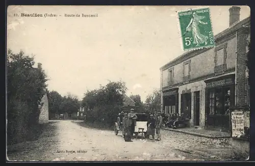 AK Beaulieu /Indre, Route de Bonneuil