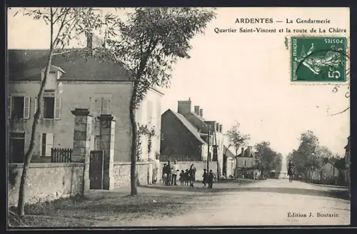 AK Ardentes, Quartier Saint-Vincent et la route de La Châtre, La Gendarmerie