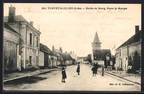 AK Thevet-St-Julien, Entree du Bourg, Route de Bourges
