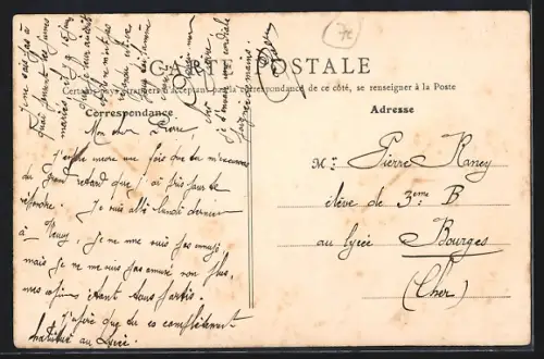 AK Neuvy-Saint-Sépulchre, Rue de la Gare, Strassenpartie