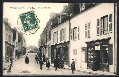 AK Reuilly, En berry, La Grande Rue