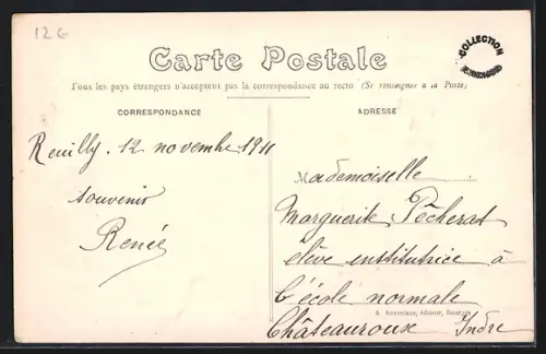 AK Reuilly, En berry, La Grande Rue