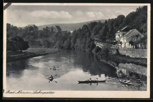 AK Bad Nassau, Lahnpartie, Reichsadler mit 