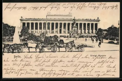 AK Berlin, Königl. Museum, Standbild, Lustgarten