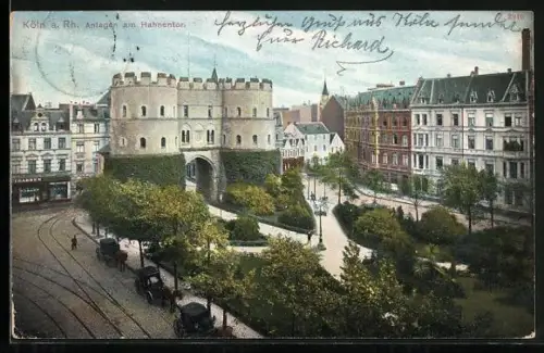 AK Köln a. Rh., Anlagen am Hahnentor