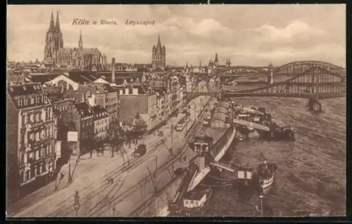AK Köln a. Rhein, Leystapel aus der Vogelschau