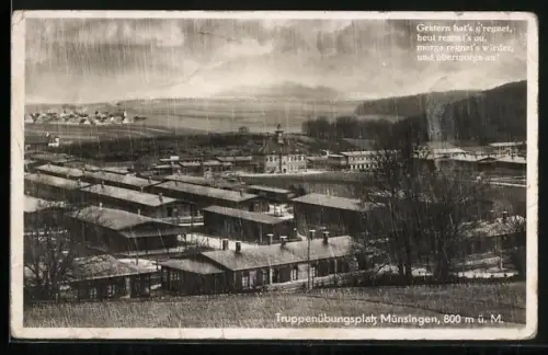 AK Münsingen, Truppenübungsplatz bei Regen