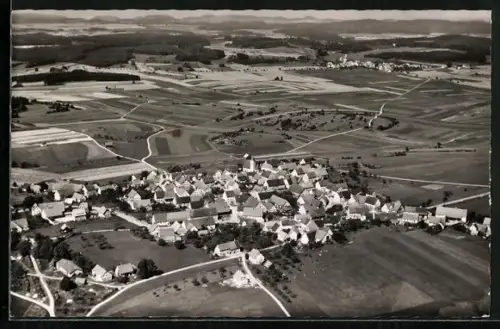 AK Oberstetten /Münsingen, Ortsansicht aus der Luft