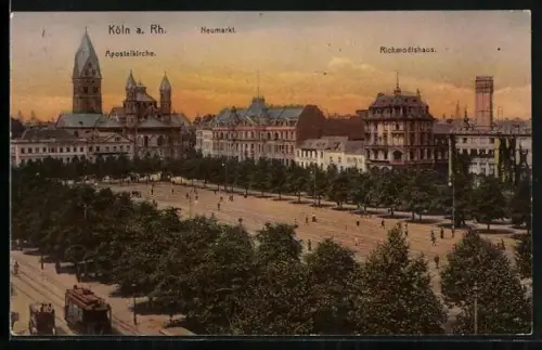 AK Köln a. Rh., Neumarkt, Apostelkirche, Richmodishaus
