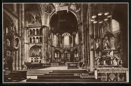 AK Köln a. Rhein, Apostelkirche, Inneres